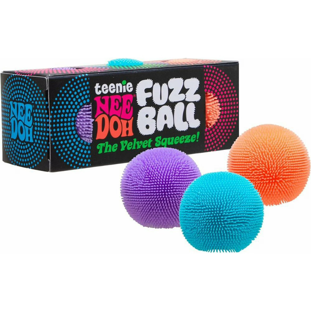 Schylling NeeDoh Teenie Fuzz Ball 3-pack Squishy Sensory Fidget Stress Toy New - Picture 2 of 7